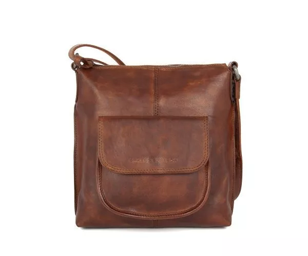 spikes & sparrow Spikes & Sparrow Leren Crossbodytas – Doris – Brandy Cognac