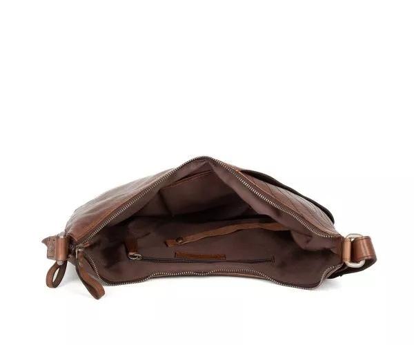 Spikes & Sparrow Spikes & Sparrow Leren Crossbodytas – Elena – Donkerbruin