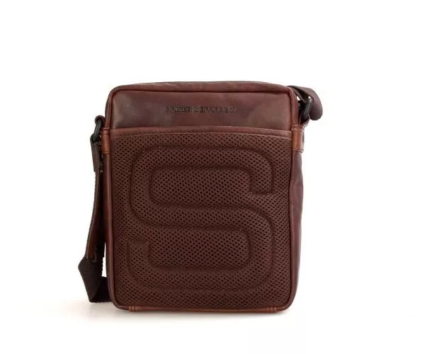 Spikes & Sparrow Spikes & Sparrow Leren Crossbodytas – Elham – Donkerbruin