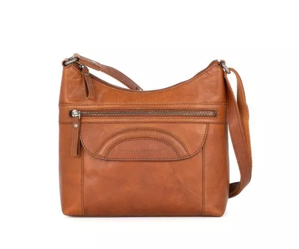 spikes & sparrow Spikes & Sparrow Leren Crossbodytas – Elien – Brandy Cognac