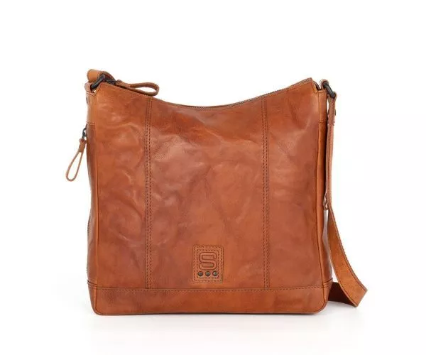 spikes & sparrow Spikes & Sparrow Leren Crossbodytas – Elizabeth – Brandy Cognac