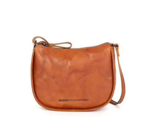 Spikes & Sparrow Spikes & Sparrow Leren Crossbodytas – Emilie – Brandy Cognac