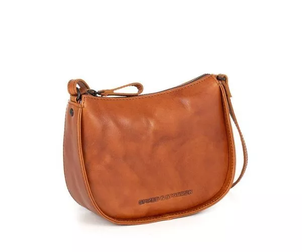spikes & sparrow Spikes & Sparrow Leren Crossbodytas – Emilie – Brandy Cognac