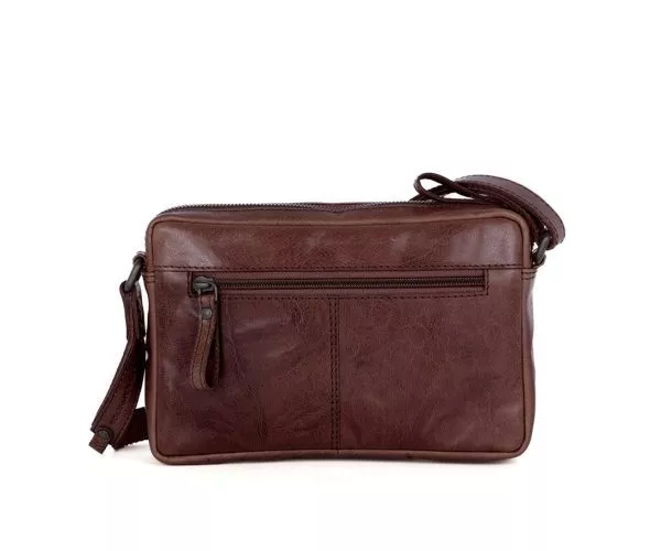 Spikes & Sparrow Spikes & Sparrow Leren Crossbodytas – Eva – Donkerbruin