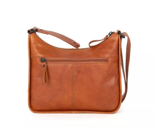 Spikes & Sparrow Spikes & Sparrow Leren Crossbodytas – Evie – Brandy Cognac