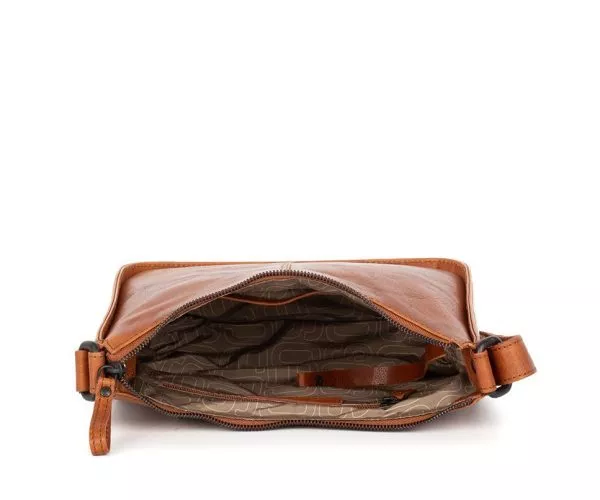 Spikes & Sparrow Spikes & Sparrow Leren Crossbodytas – Evie – Brandy Cognac