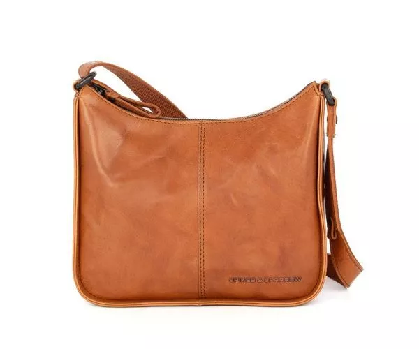 spikes & sparrow Spikes & Sparrow Leren Crossbodytas – Evie – Brandy Cognac