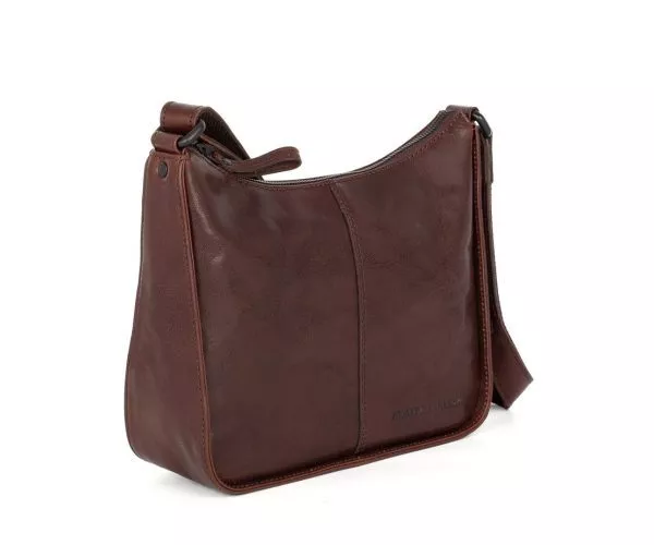 Spikes & Sparrow Spikes & Sparrow Leren Crossbodytas – Evie – Donkerbruin