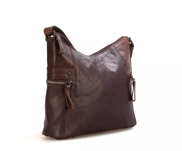 Spikes & Sparrow Spikes & Sparrow Leren Crossbodytas – Georgia – Donkerbruin