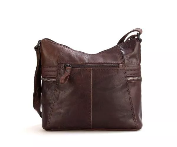 Spikes & Sparrow Spikes & Sparrow Leren Crossbodytas – Georgia – Donkerbruin