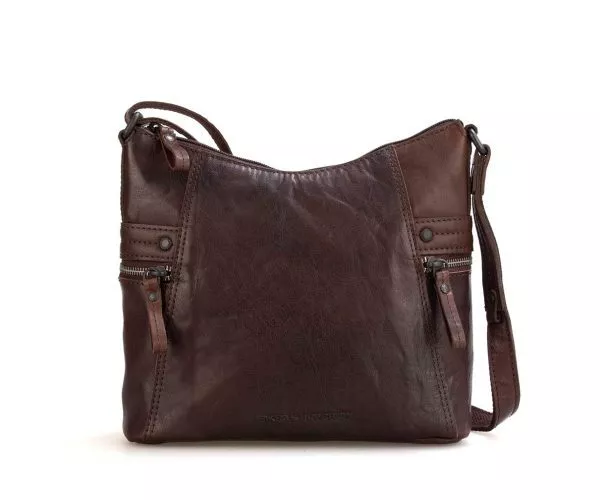 spikes & sparrow Spikes & Sparrow Leren Crossbodytas – Georgia – Donkerbruin