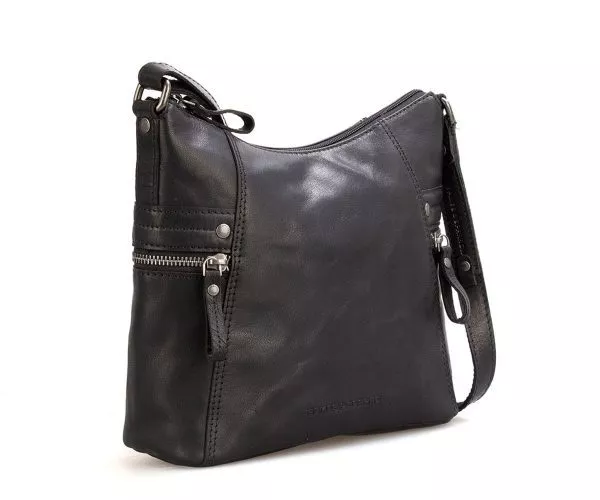 Spikes & Sparrow Spikes & Sparrow Leren Crossbodytas – Georgia – Zwart