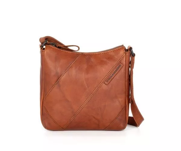 spikes & sparrow Spikes & Sparrow Leren Crossbodytas – Harper – Brandy Cognac