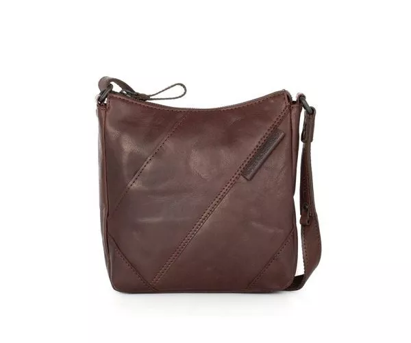 spikes & sparrow Spikes & Sparrow Leren Crossbodytas – Harper – Donkerbruin