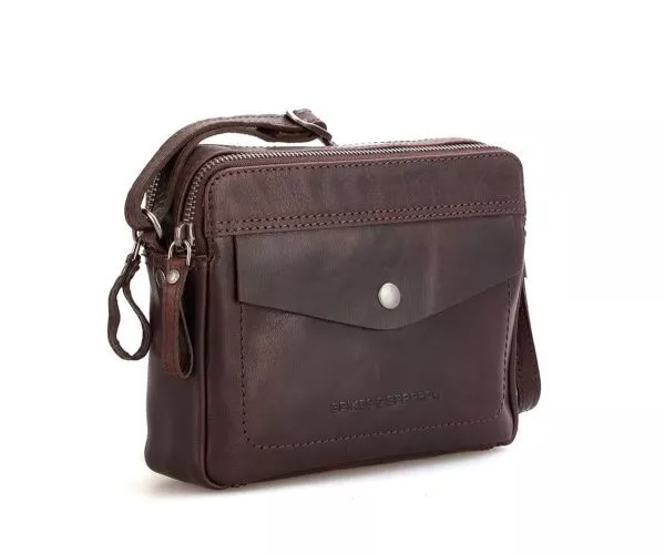 Spikes & Sparrow Spikes & Sparrow Leren Crossbodytas – Hawaii – Donkerbruin