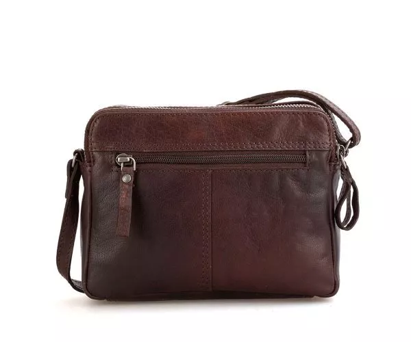 Spikes & Sparrow Spikes & Sparrow Leren Crossbodytas – Hawaii – Donkerbruin