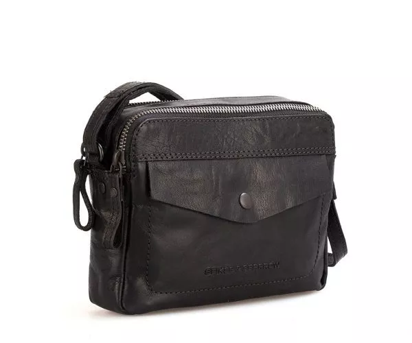 Spikes & Sparrow Spikes & Sparrow Leren Crossbodytas – Hawaii – Zwart