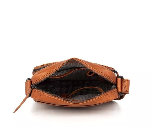 Spikes & Sparrow Spikes & Sparrow Leren Crossbodytas – Izac – Brandy Cognac