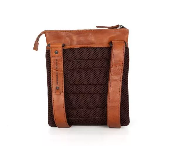 Spikes & Sparrow Spikes & Sparrow Leren Crossbodytas – James – Brandy Cognac