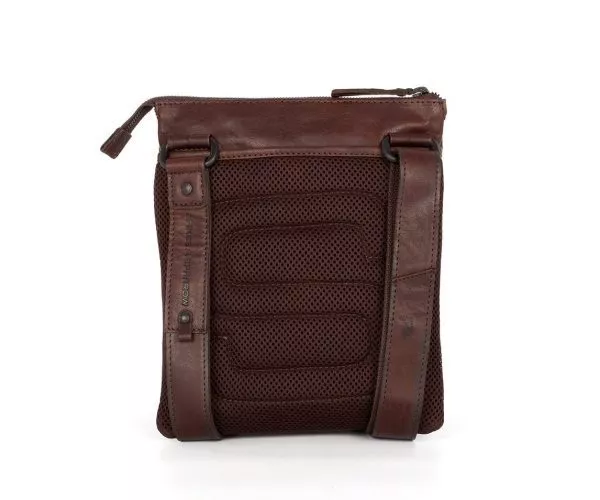 Spikes & Sparrow Spikes & Sparrow Leren Crossbodytas – James – Donkerbruin