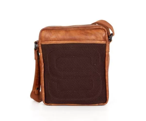 Spikes & Sparrow Spikes & Sparrow Leren Crossbodytas – Jason – Brandy Cognac