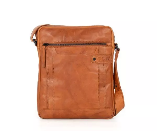 spikes & sparrow Spikes & Sparrow Leren Crossbodytas – Jayed – Brandy Cognac