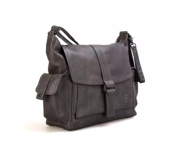 Spikes & Sparrow Spikes & Sparrow Leren Crossbodytas – June – Grijs