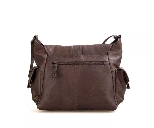 Spikes & Sparrow Spikes & Sparrow Leren Crossbodytas – Juni – Mud