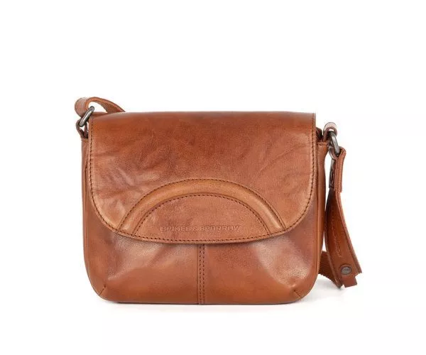 spikes & sparrow Spikes & Sparrow Leren Crossbodytas – Kimberlay – Brandy Cognac