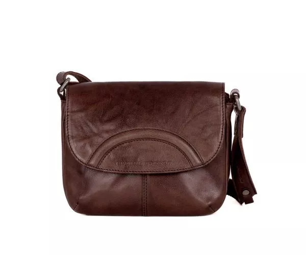 spikes & sparrow Spikes & Sparrow Leren Crossbodytas – Kimberlay – Donkerbruin