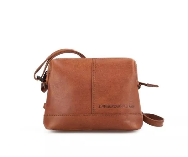 spikes & sparrow Spikes & Sparrow Leren Crossbodytas – Lasso – Brandy Cognac