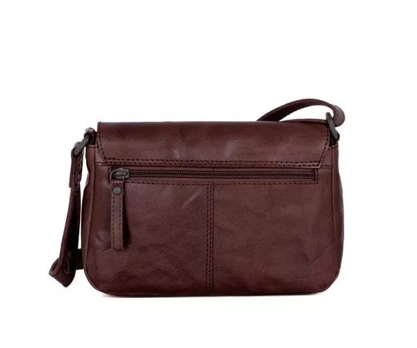 Spikes & Sparrow Spikes & Sparrow Leren Crossbodytas – Linne – Donkerbruin