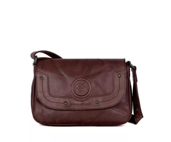 spikes & sparrow Spikes & Sparrow Leren Crossbodytas – Linne – Donkerbruin