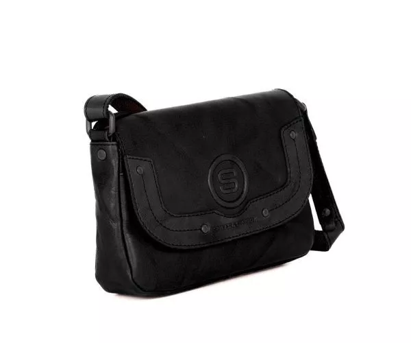 Spikes & Sparrow Spikes & Sparrow Leren Crossbodytas – Linne – Zwart