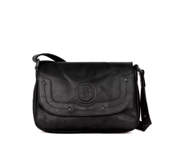 spikes & sparrow Spikes & Sparrow Leren Crossbodytas – Linne – Zwart spikes & sparrow Spikes & Sparrow Leren Crossbodytas – Linne – Zwart