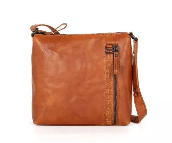 spikes & sparrow Spikes & Sparrow Leren Crossbodytas – Liz – Brandy Cognac