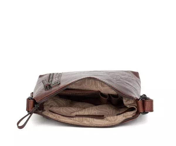 Spikes & Sparrow Spikes & Sparrow Leren Crossbodytas – Liz – Donkerbruin