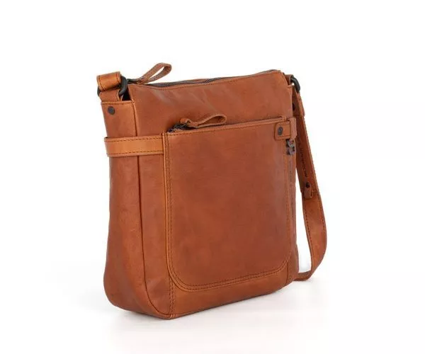 Spikes & Sparrow Spikes & Sparrow Leren Crossbodytas – Madison – Brandy Cognac
