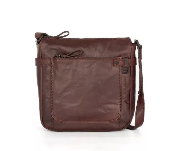 spikes & sparrow Spikes & Sparrow Leren Crossbodytas – Madison – Donkerbruin