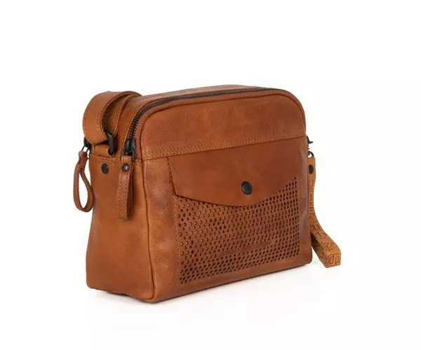 Spikes & Sparrow Spikes & Sparrow Leren Crossbodytas – Manu – Bruin