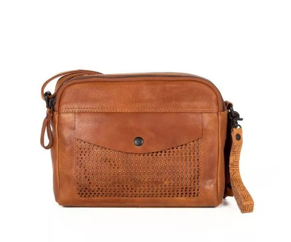 spikes & sparrow Spikes & Sparrow Leren Crossbodytas – Manu – Bruin