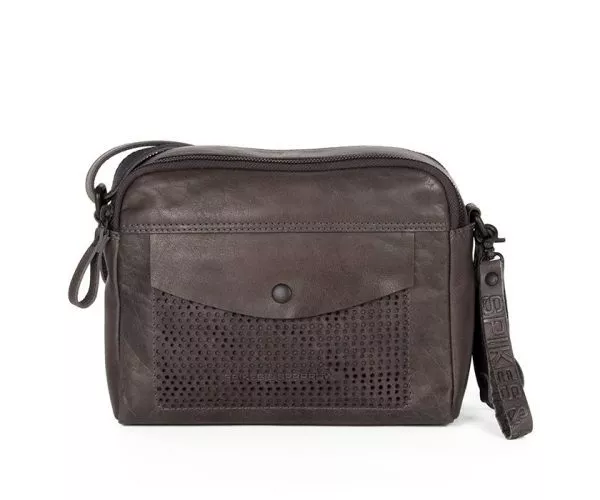 spikes & sparrow Spikes & Sparrow Leren Crossbodytas – Manu – Grijs