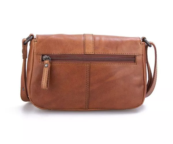 Spikes & Sparrow Spikes & Sparrow Leren Crossbodytas Met Klep – Coyote – Donkerbruin