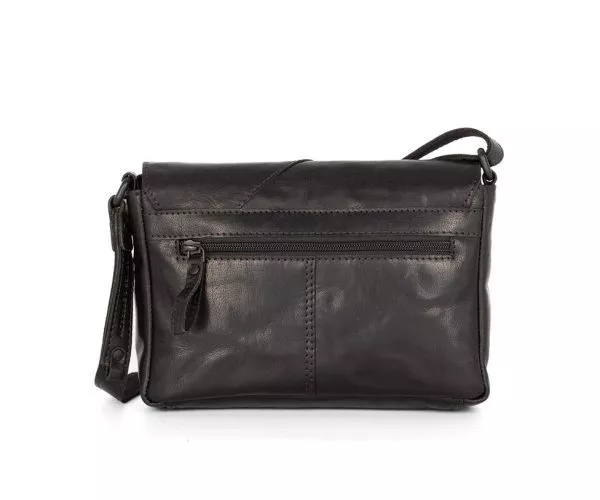 Spikes & Sparrow Spikes & Sparrow Leren Crossbodytas Met Klep / Crossbodytas – Layla – Zwart