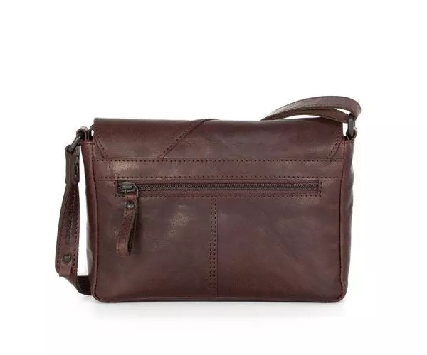 Spikes & Sparrow Spikes & Sparrow Leren Crossbodytas Met Klep / Crossbodytas – Layla – Donkerbruin