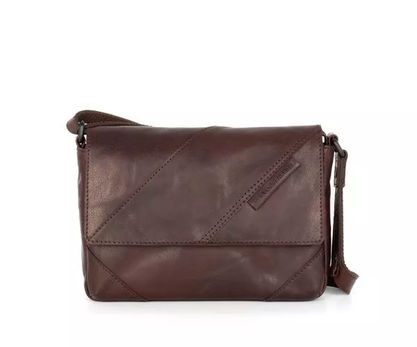 spikes & sparrow Spikes & Sparrow Leren Crossbodytas met klep / Crossbodytas – Layla – Donkerbruin