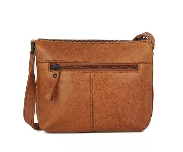 Spikes & Sparrow Spikes & Sparrow Leren Crossbodytas Mini – Blanche – Brandy Cognac