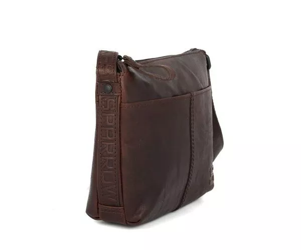 Spikes & Sparrow Spikes & Sparrow Leren Crossbodytas Mini – Blanche – Donkerbruin