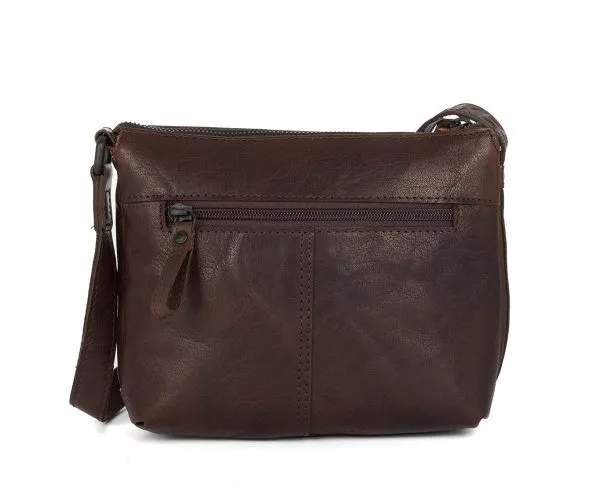 Spikes & Sparrow Spikes & Sparrow Leren Crossbodytas Mini – Blanche – Donkerbruin