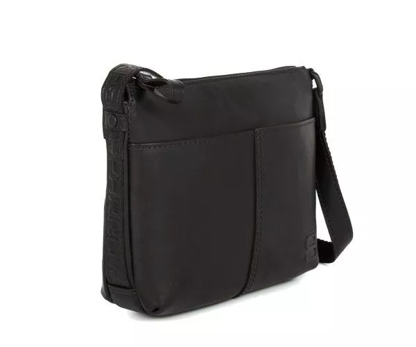 Spikes & Sparrow Spikes & Sparrow Leren Crossbodytas Mini – Blanche – Zwart